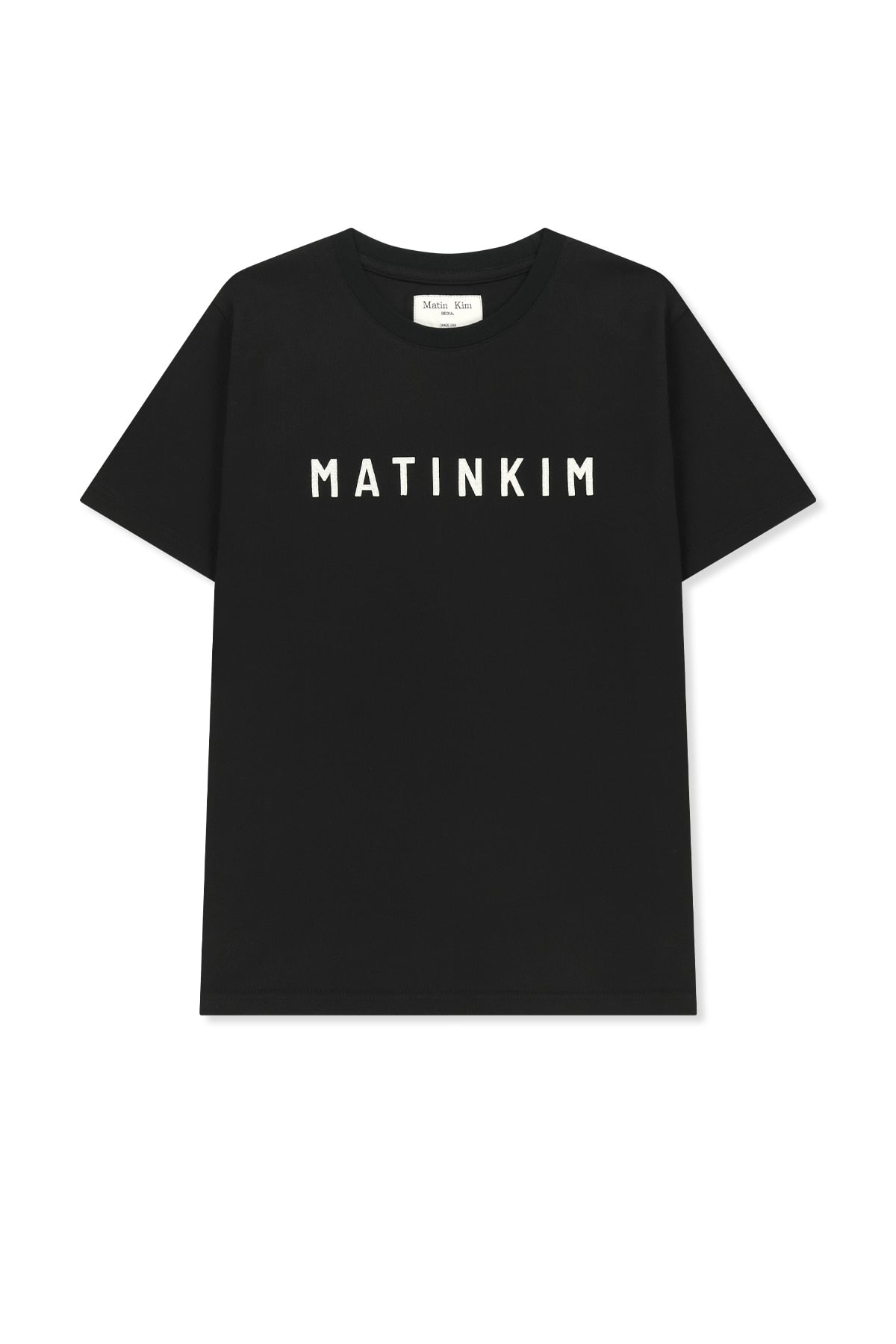 matinkim APPLIQUE FELT LOGO TOP IN BLACK