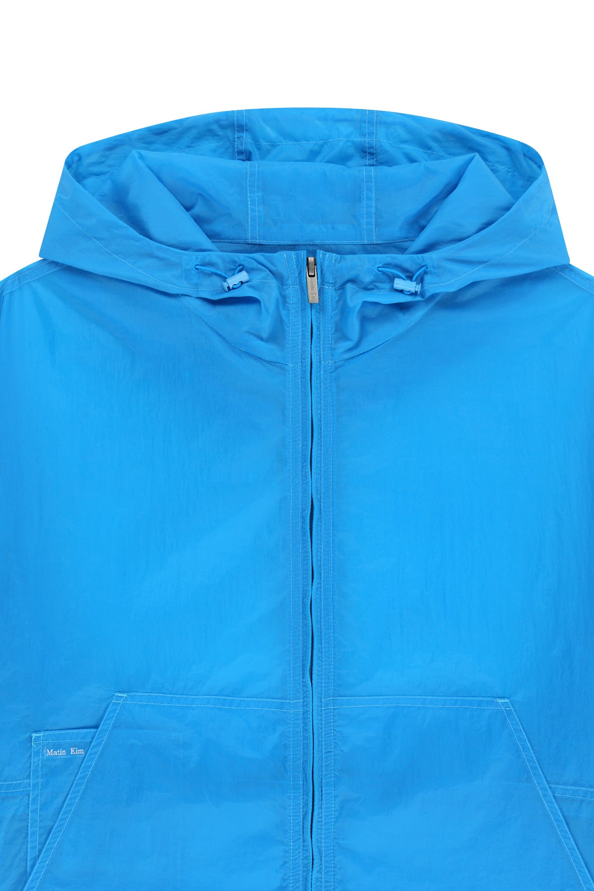 matinkim BACK LOGO HOODY WINDBREAKER FOR WOMEN IN BLUE