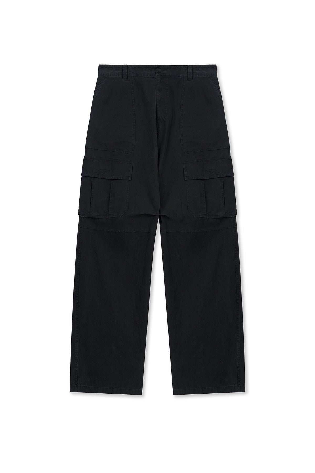 matinkim MULTI POCKET UTILITY WIDE PANTS IN BLACK