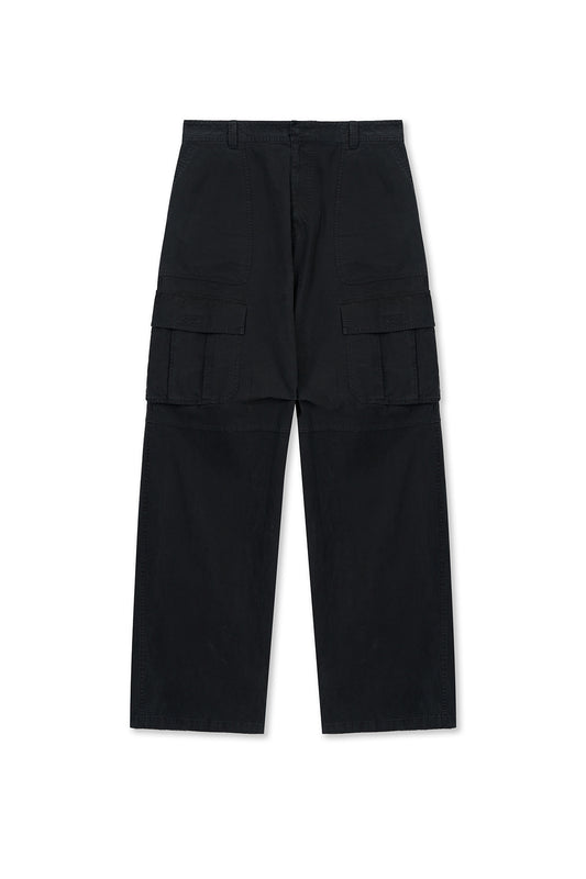 matinkim MULTI POCKET UTILITY WIDE PANTS IN BLACK