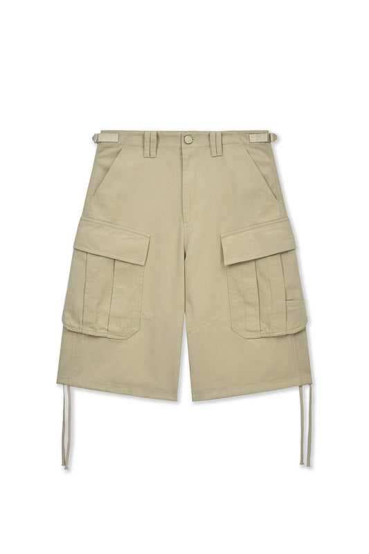 matinkim UTILITY CARGO BERMUDA PANTS IN BEIGE
