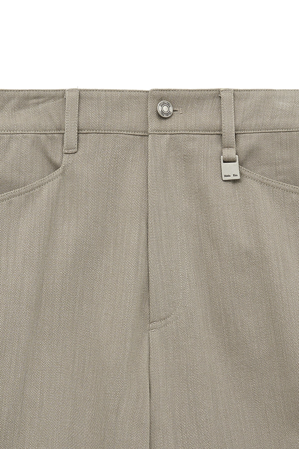 matinkim BIG POCKET TWO TONE WIDE PANTS IN BEIGE