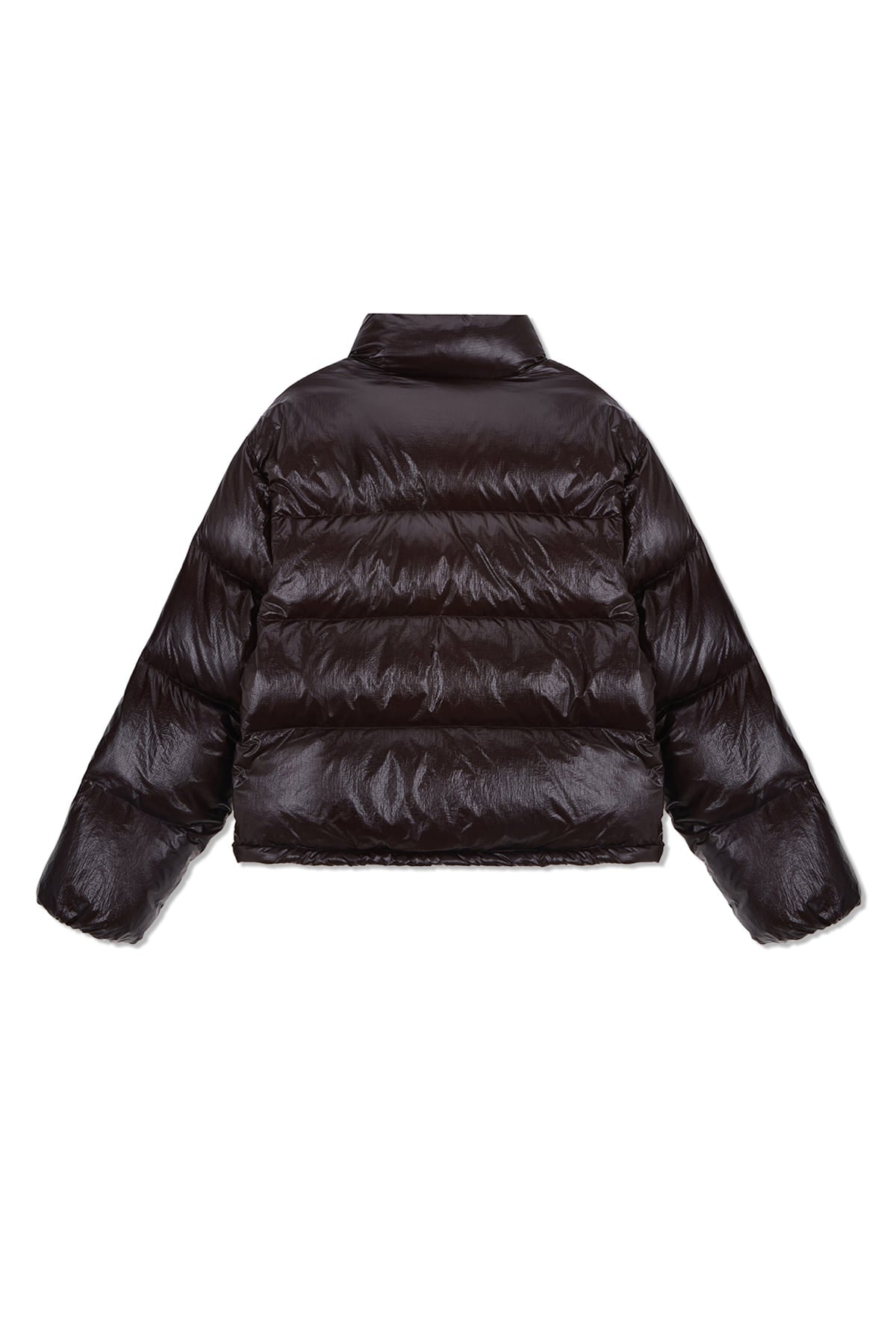 matinkim SMALL LOGO VOLUME DOWN JUMPER FOR WOMEN IN DARK BROWN