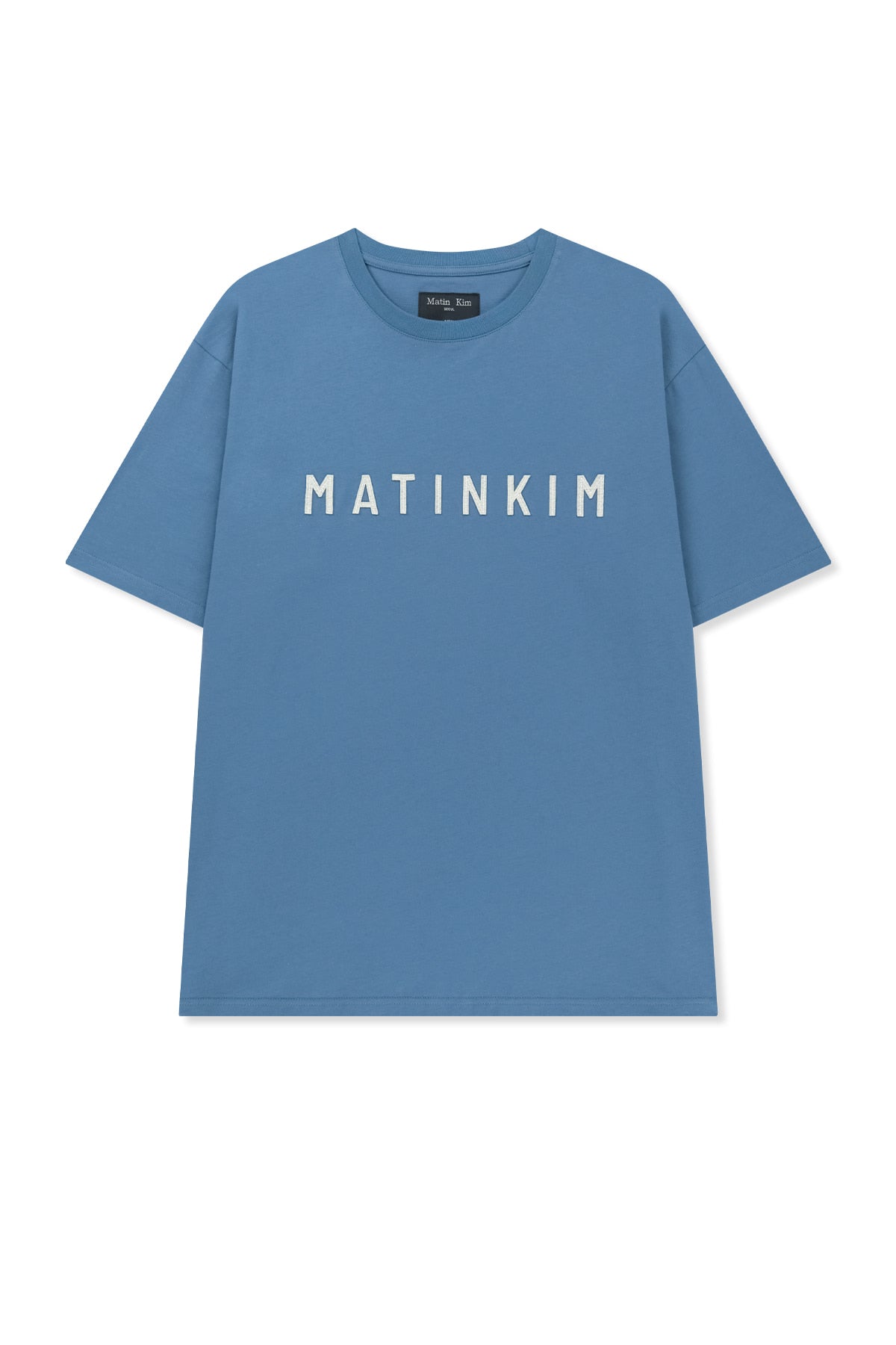 matinkim APPLIQUE FELT LOGO TOP FOR MEN IN BLUE