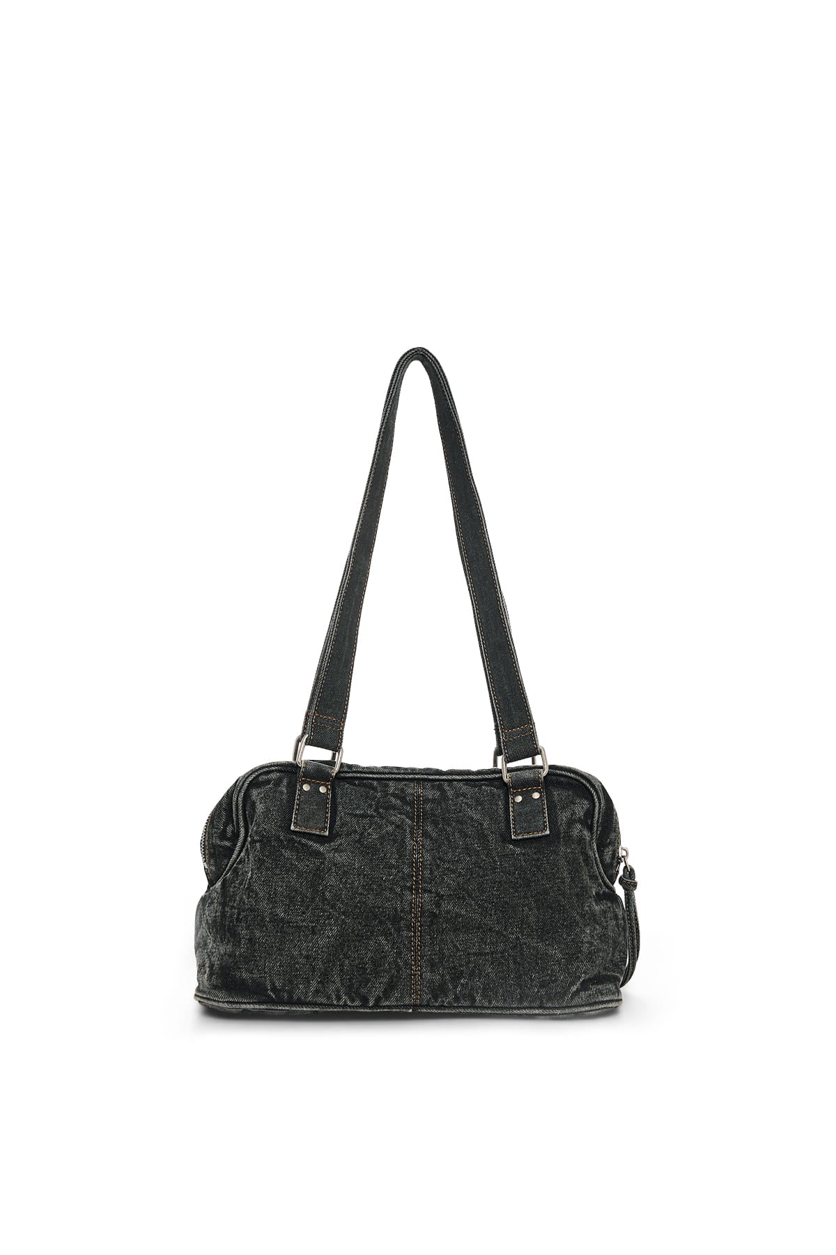 matinkim MATIN DUST DENIM ONE POCKET SHOULDER BAG IN BLACK