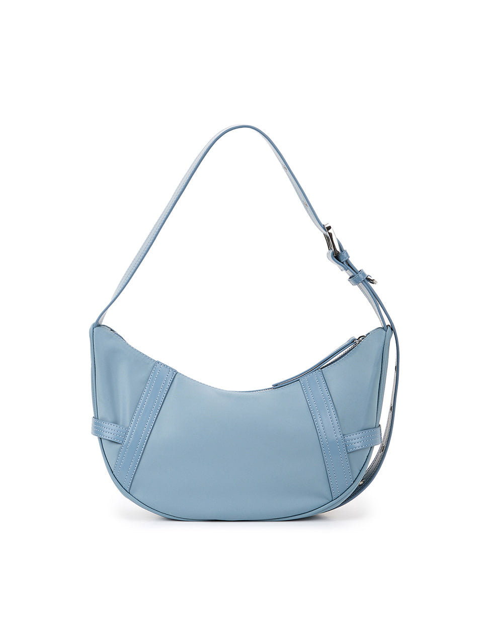 matinkim FABRIC ARC HOBO BAG IN SMOKE BLUE