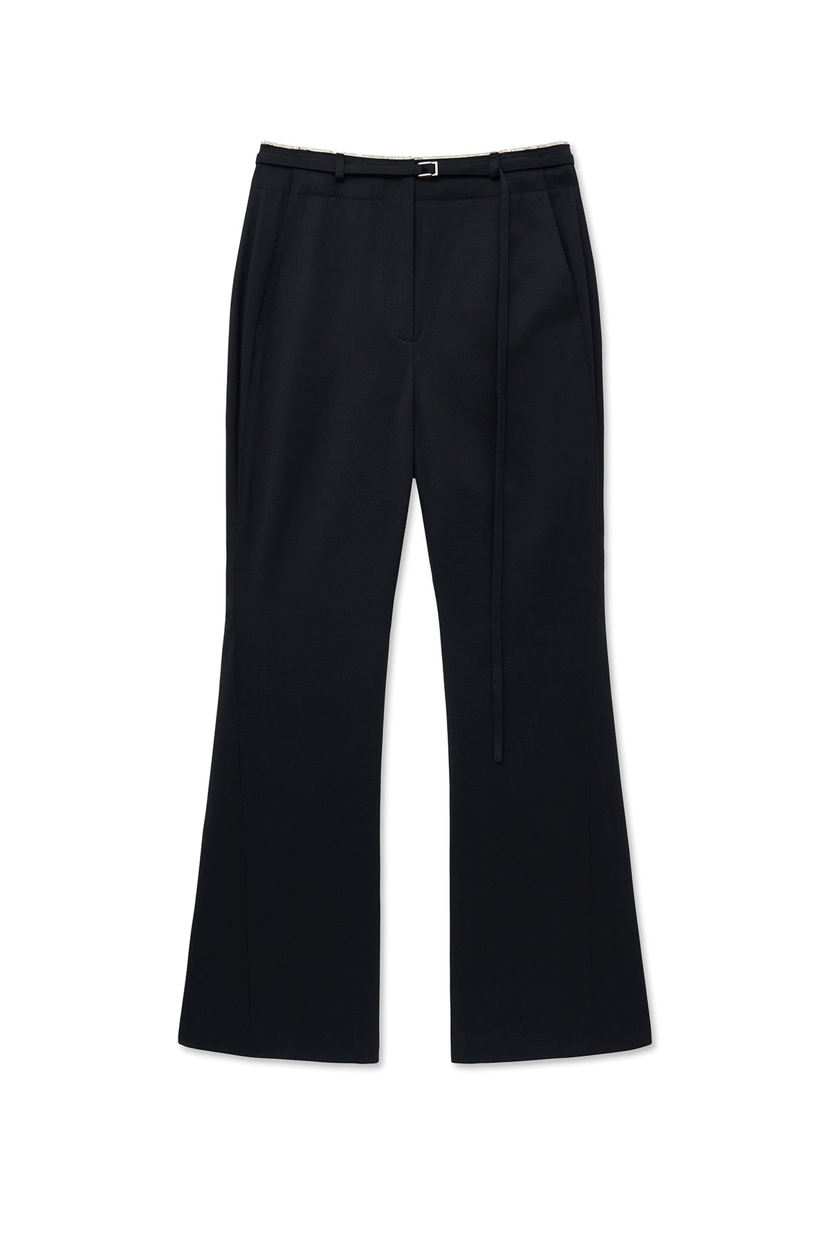 matinkim CUT OUT POINT STRING TROUSER IN BLACK