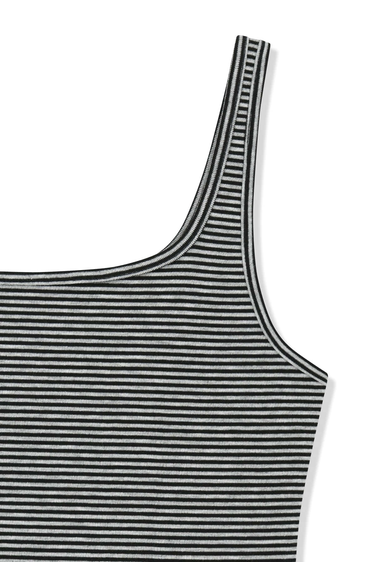 matinkim SQUARE NECK CROPPED TANK TOP IN BLACK