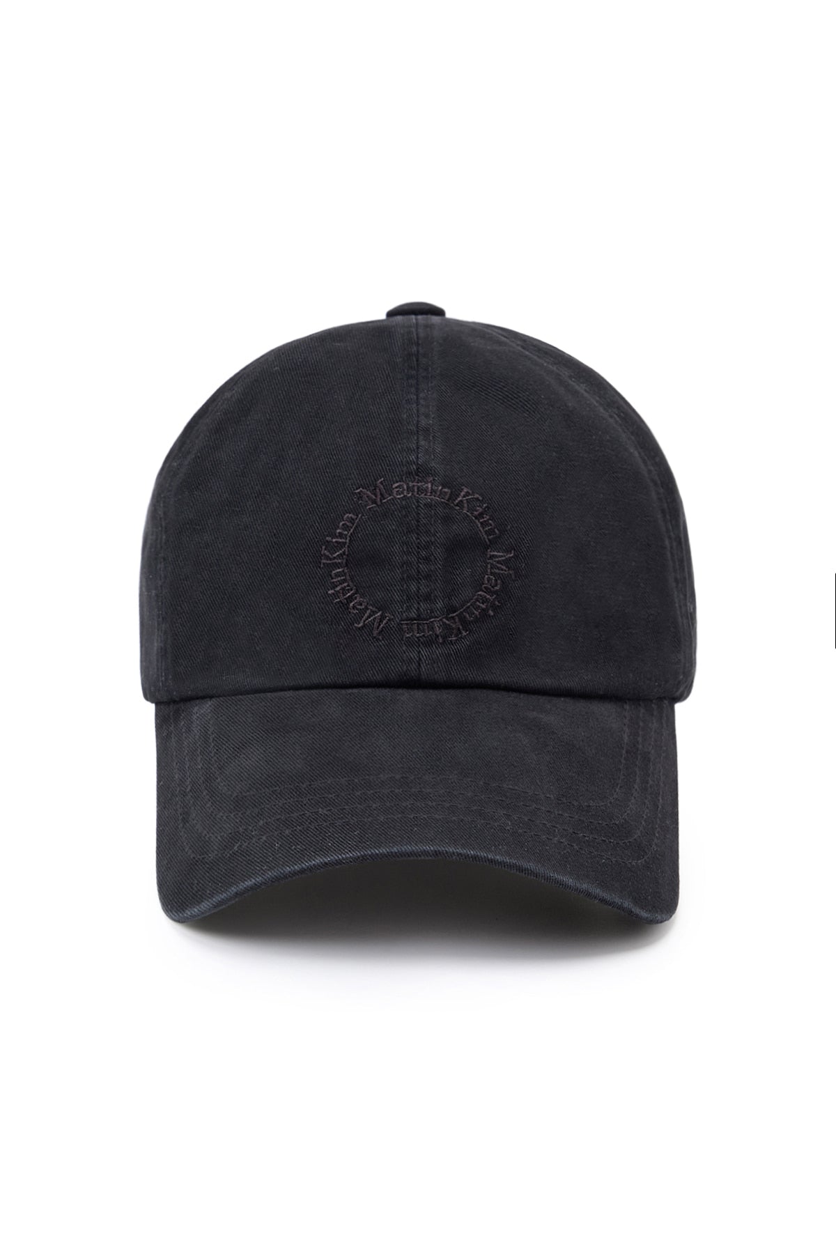 matinkim WASHED CIRCLE LOGO BALL CAP IN BLACK
