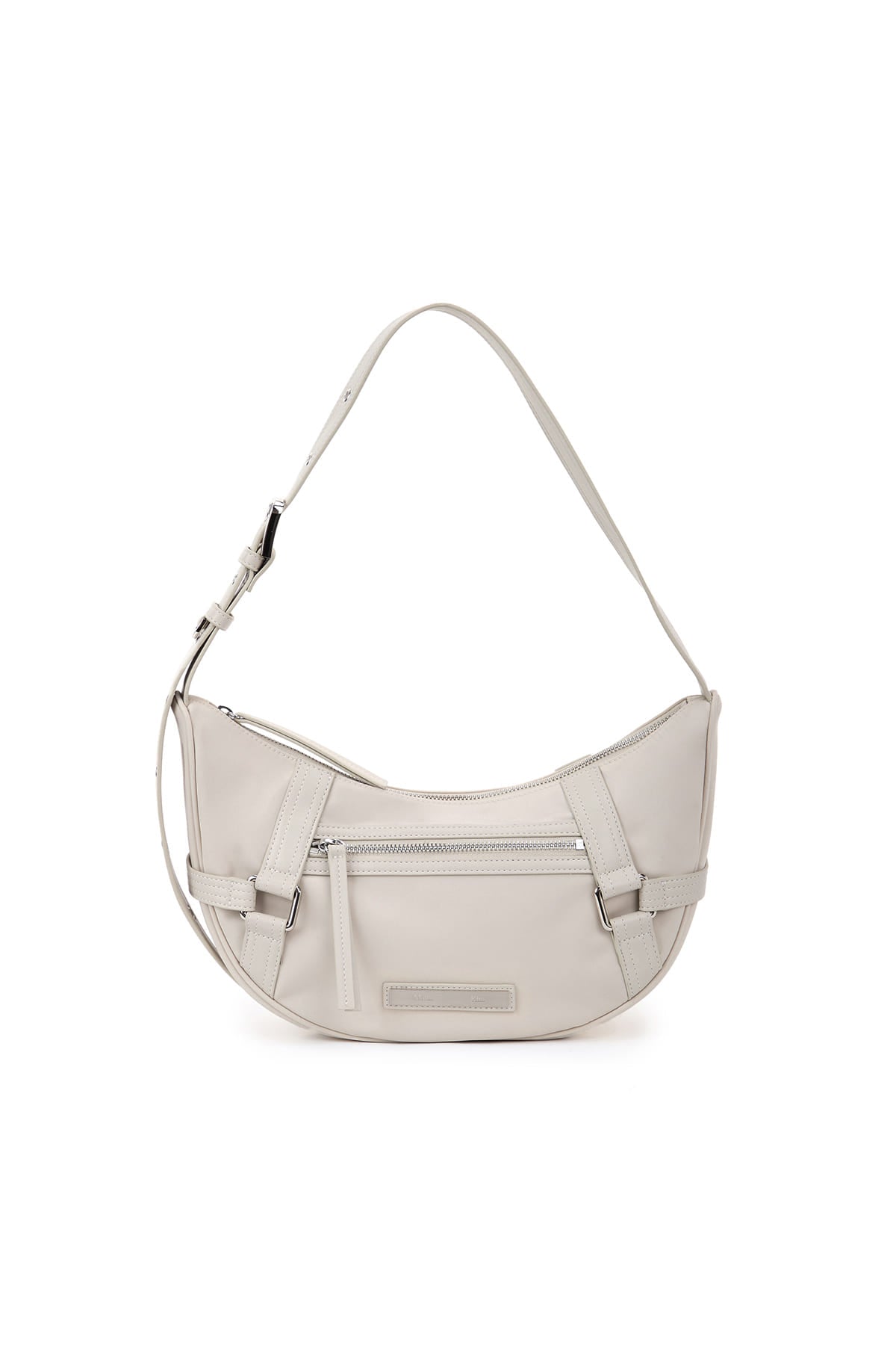matinkim FABRIC ARC HOBO BAG IN LIGHT GREY