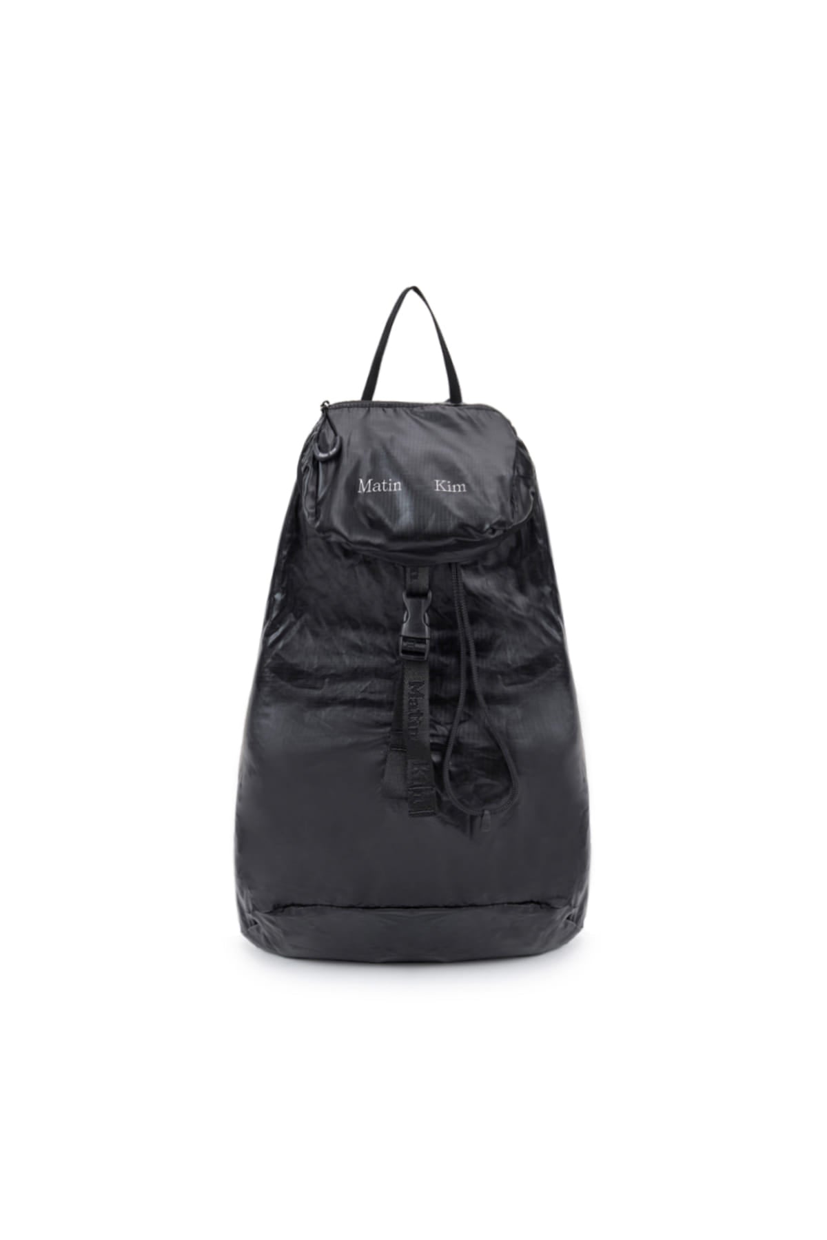 matinkim GLOSSY PACKABLE BACKPACK IN BLACK