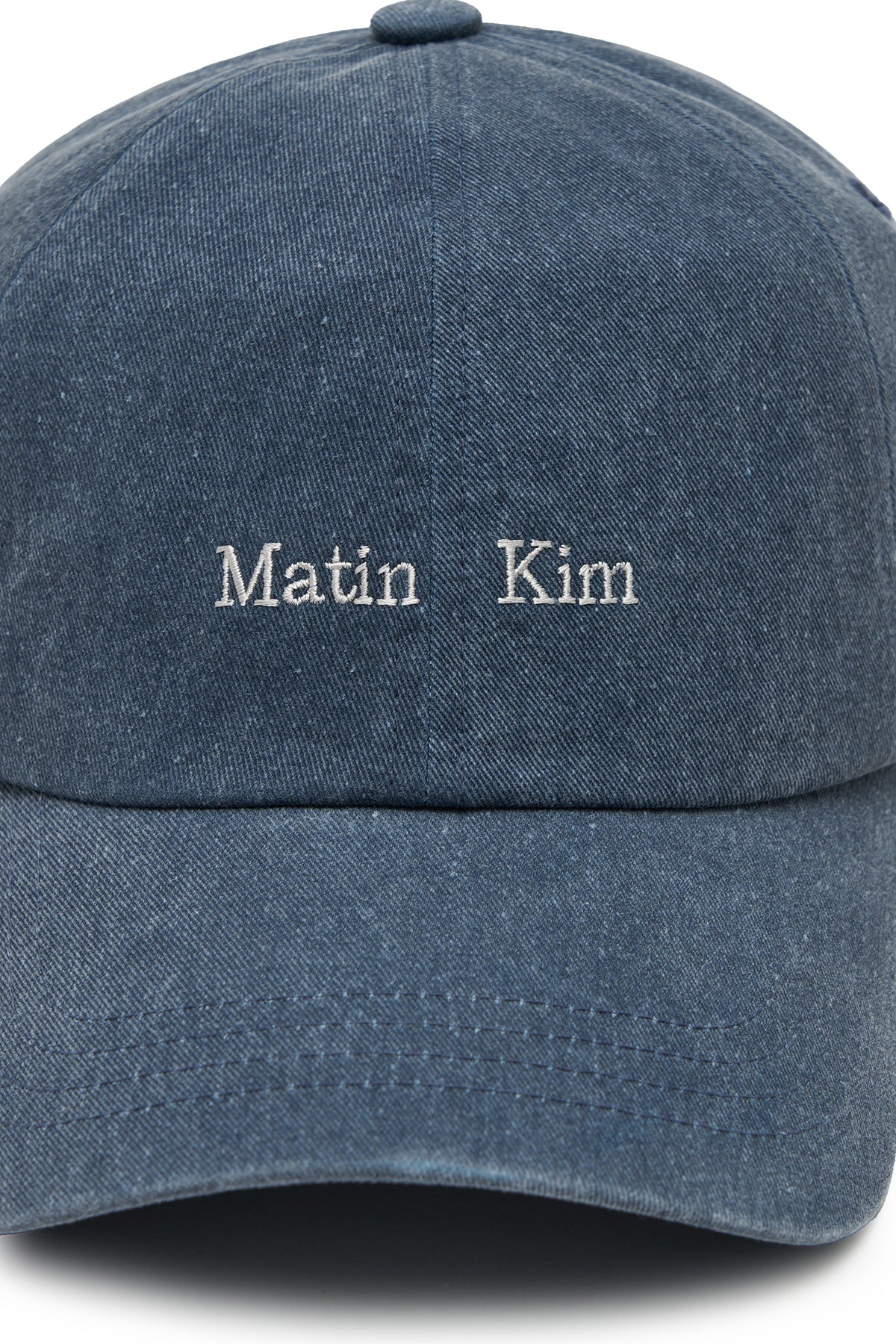 matinkim MATIN MINI CLASSIC LOGO BALL CAP IN SMOKE BLUE